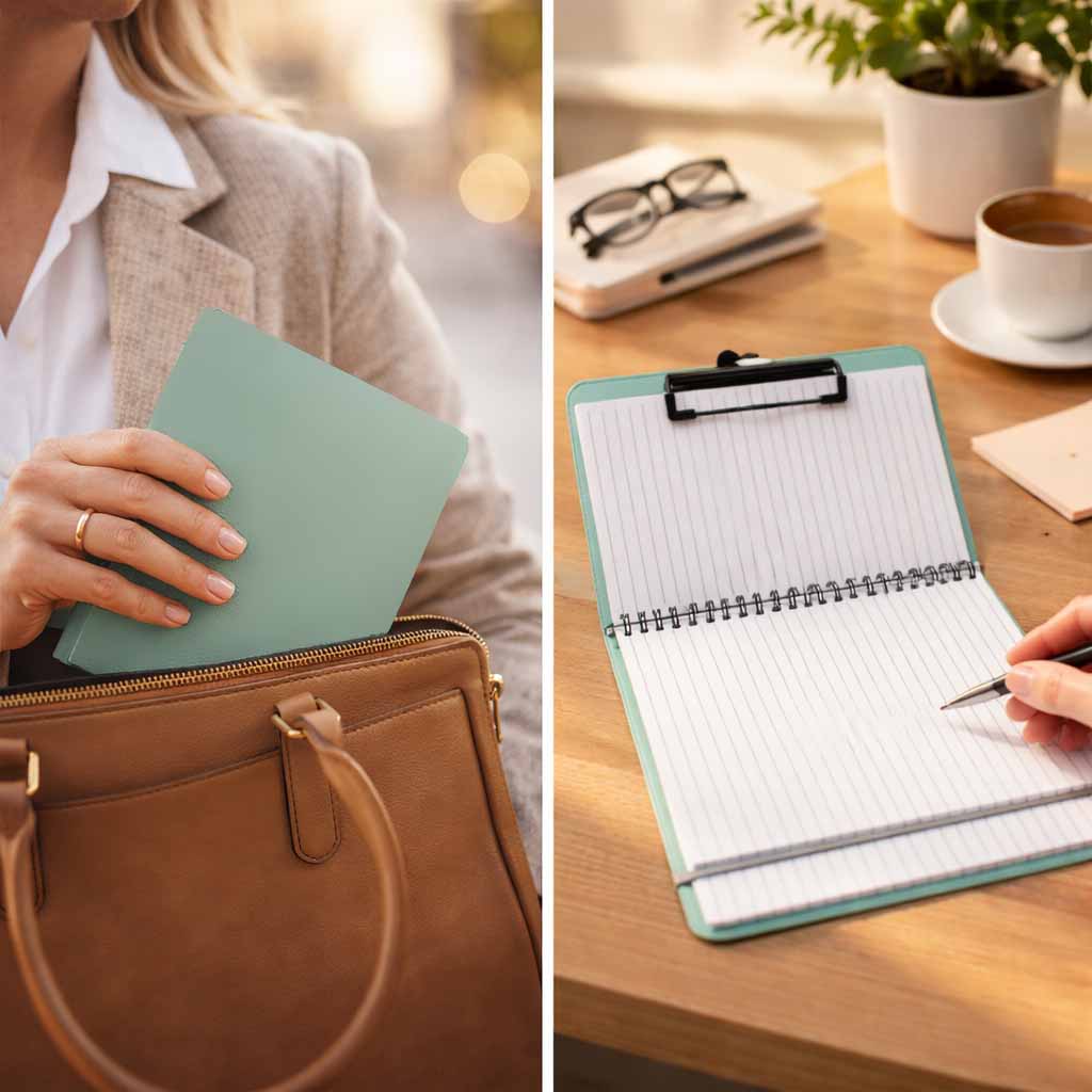 Praktická písacia podložka na zošity A5 aj dokumenty A4